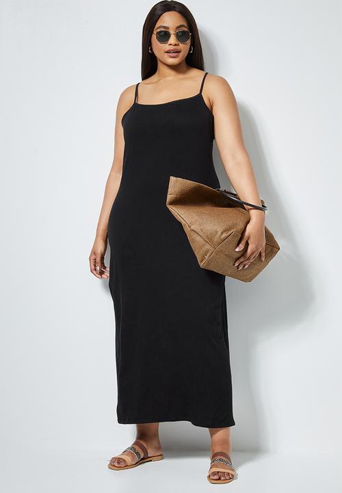 Superbalist - Knit strappy dress - black