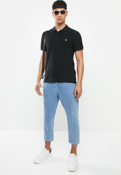 Original Penguin - Raised rib polo - black