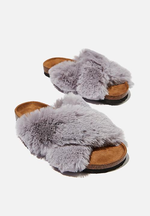 Cotton On - Cosy crossover slipper - grey