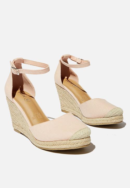 Cotton On - Florence closed toe wedge - misty rose
