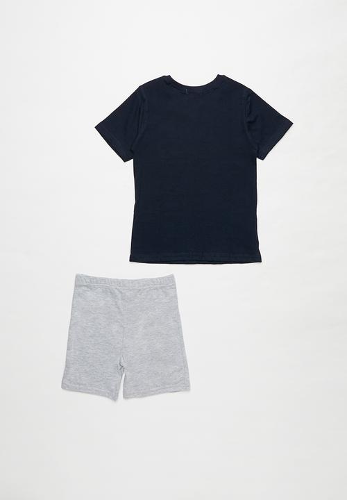 Superbalist Kids - NASA tee & shorts pj set - navy & grey
