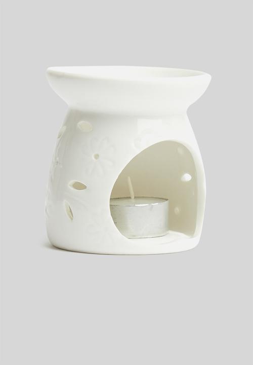 Amanda Jayne - Ceramic oil burner - white/daisies floral