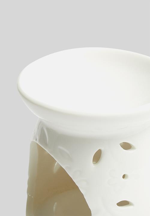Amanda Jayne - Ceramic oil burner - white/daisies floral