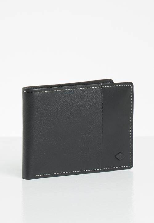 Billabong  - Downtown leather rfid slim line wallet - black