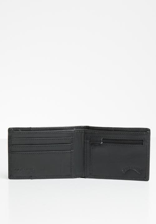 Billabong  - Downtown leather rfid slim line wallet - black