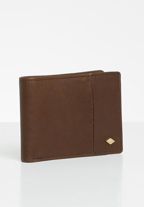 Billabong  - Downtown leather fid slim line wallet - brown
