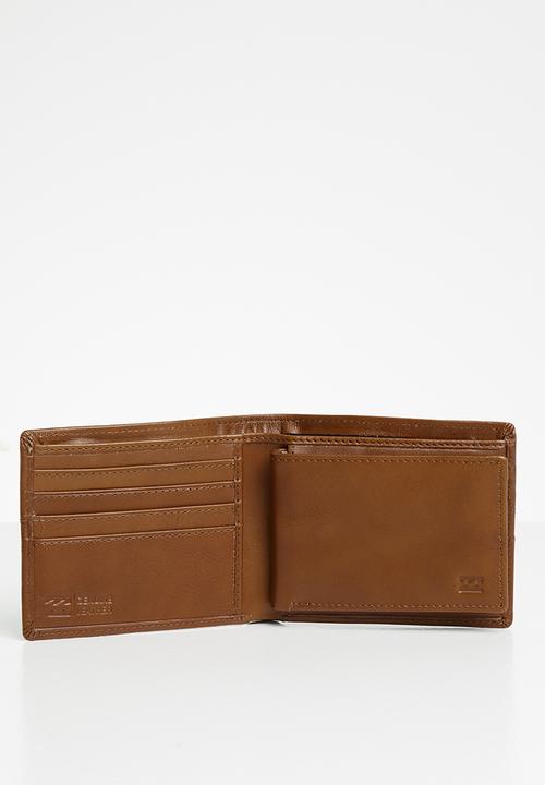 Billabong  - Boundary leather rfid 2 in 1 wallet - tan