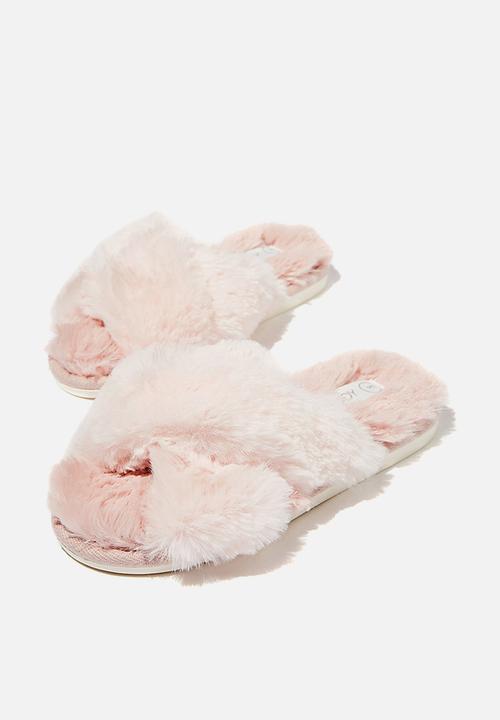 Cotton On - Arlie crossover slipper - blush 