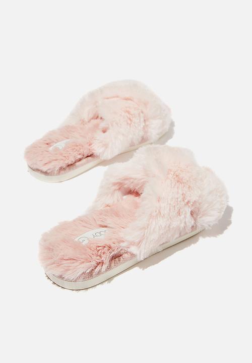 Cotton On - Arlie crossover slipper - blush 