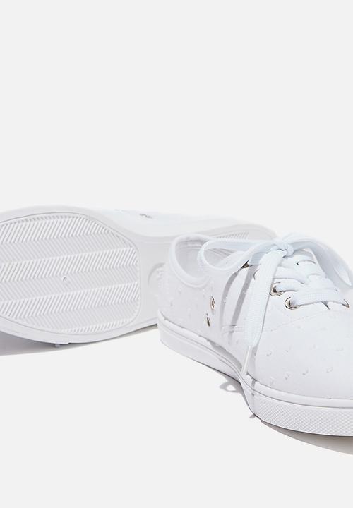 Cotton On - Juno plimsoll - white dobby