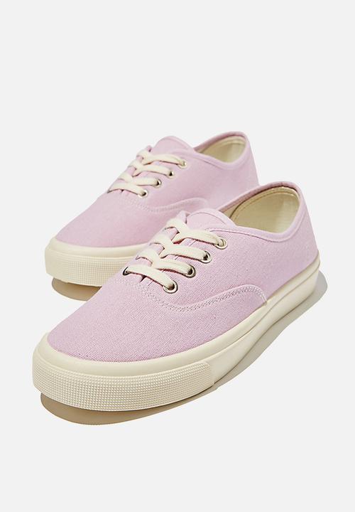 Cotton On - Jamie lace up plimsoll - lilac