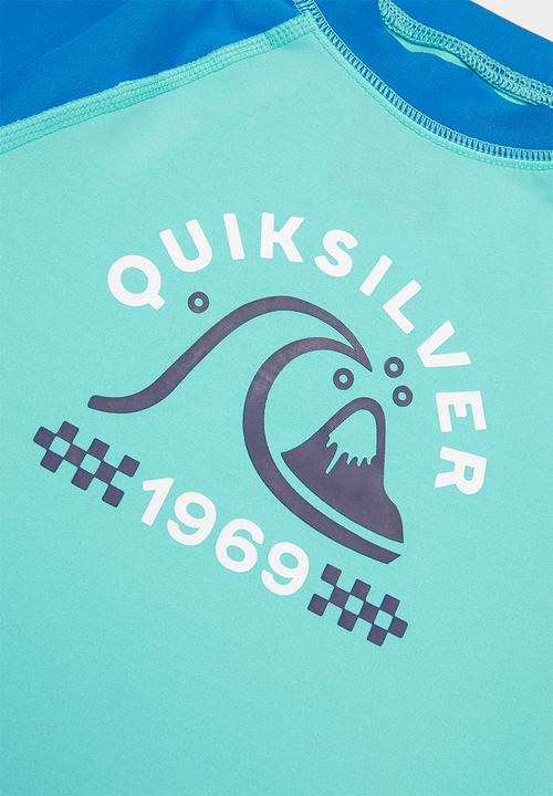 Quiksilver - Tropical bubble long sleeve rash vest - blue