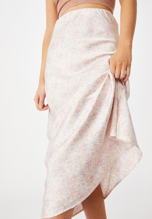Cotton On - All day slip skirt - becca floral white
