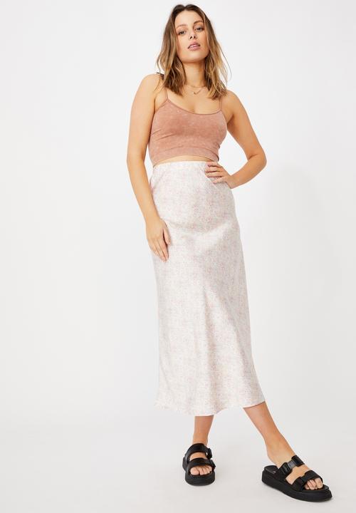 Cotton On - All day slip skirt - becca floral white