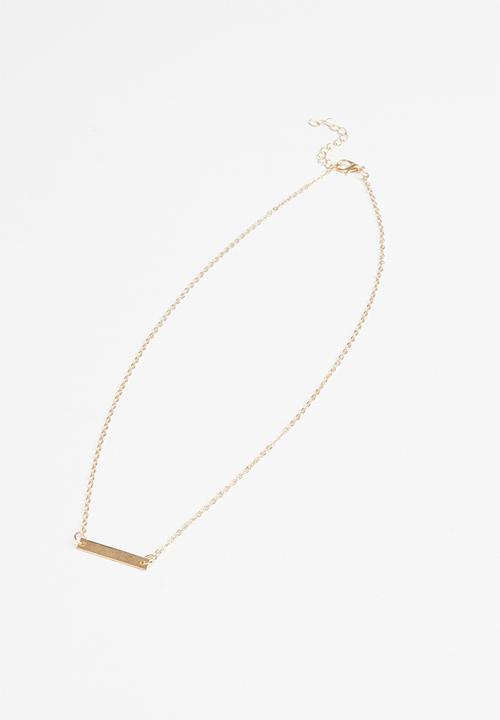 Superbalist - Bar necklace-gold