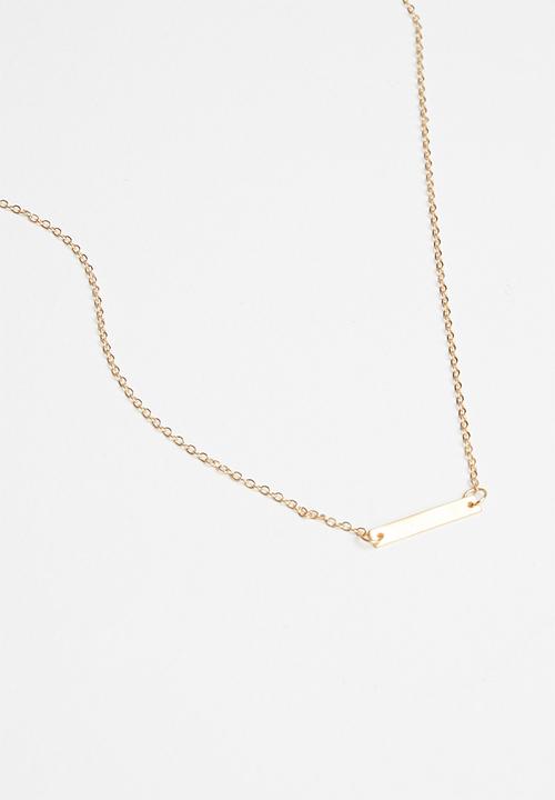 Superbalist - Bar necklace-gold