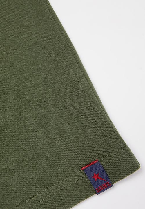 SOVIET - Boys short sleeve logo tee - green