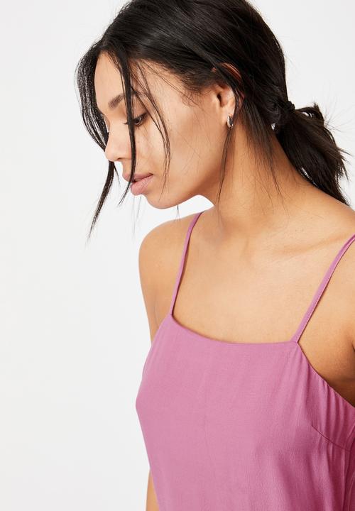 Cotton On - Woven Kye strappy mini dress - magenta