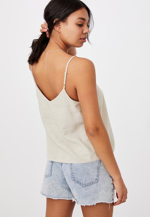 Cotton On - Amy V-neck cami - fawn