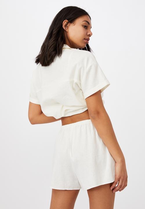Cotton On - Cali pull on short - chalk white