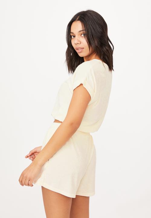 Cotton On - Terry towelling short - seashell white