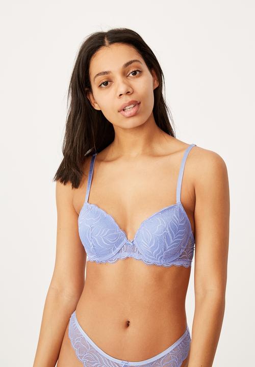 Cotton On - Summer lace contour bra - cornflower lilac
