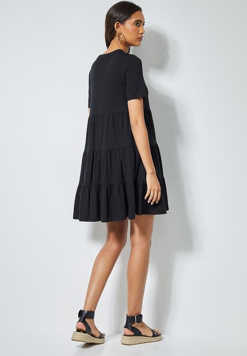 Superbalist - Knit babydoll dress - black