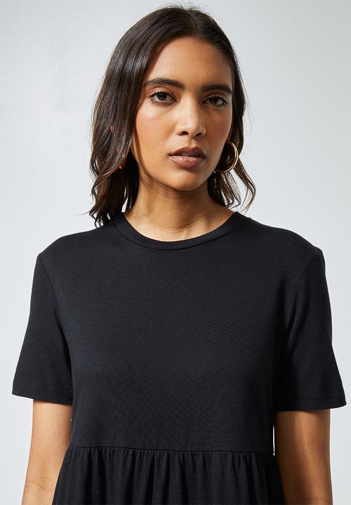 Superbalist - Knit babydoll dress - black