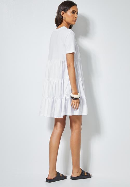 Superbalist - Knit babydoll dress - white