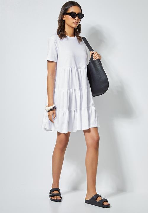 Superbalist - Knit babydoll dress - white