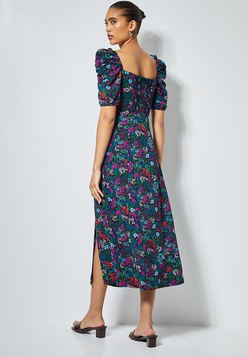 Superbalist - Squareneck midi dress - multi