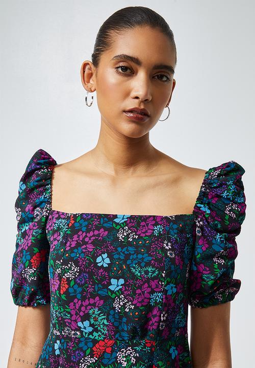 Superbalist - Squareneck midi dress - multi