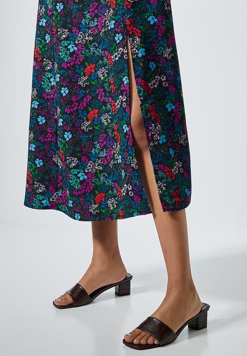 Superbalist - Squareneck midi dress - multi
