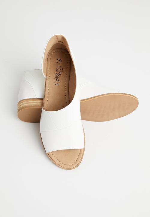 Miss Black - Micah 4 peep-toe - white
