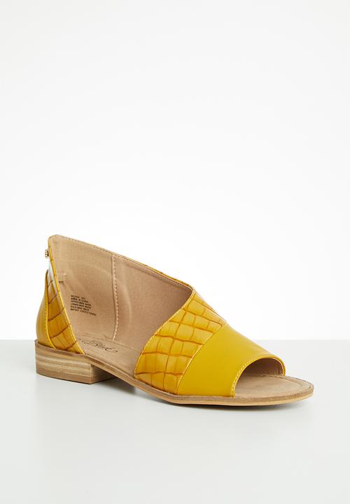 Miss Black - Micah 4 peep-toe - yellow