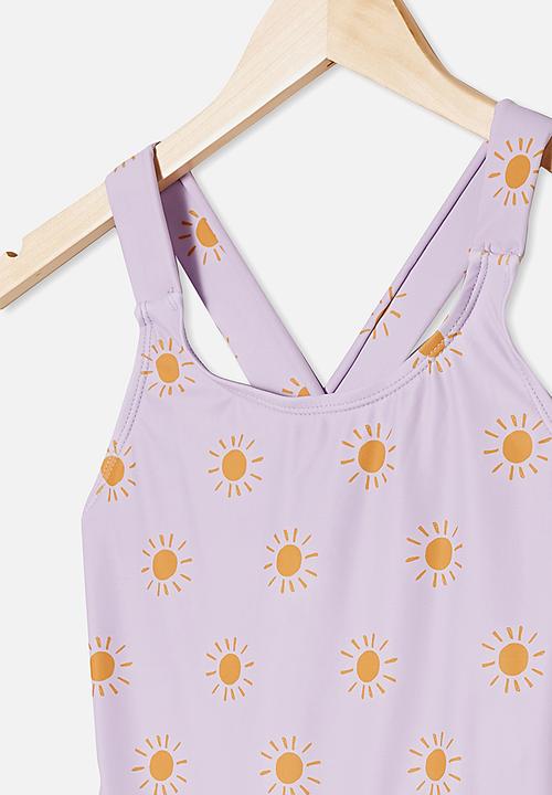 Free by Cotton On - Lottie one piece - vintage lilac sunrays