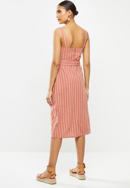 Brave Soul - Dahliah dress - rust & white