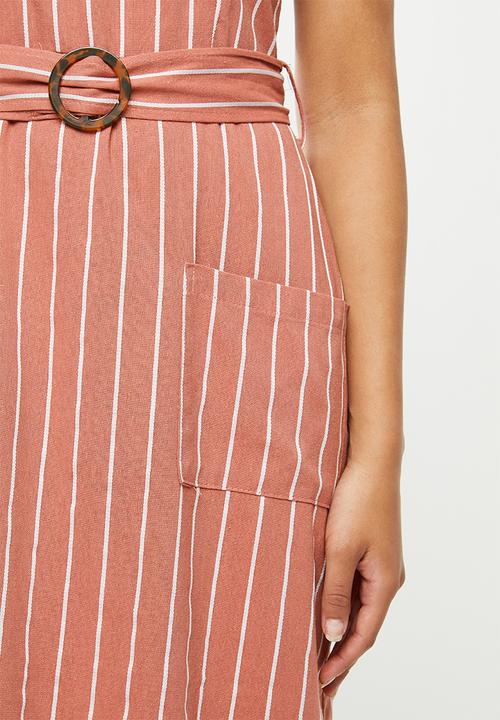 Brave Soul - Dahliah dress - rust & white