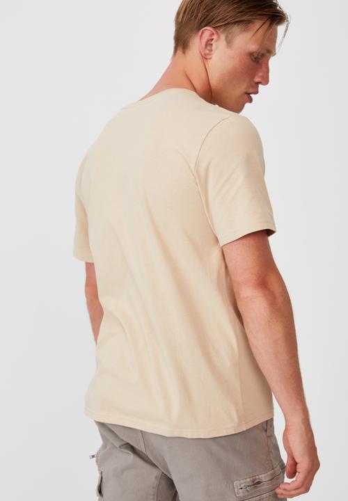 Cotton On - Essential vee neck T-shirt - clay stone