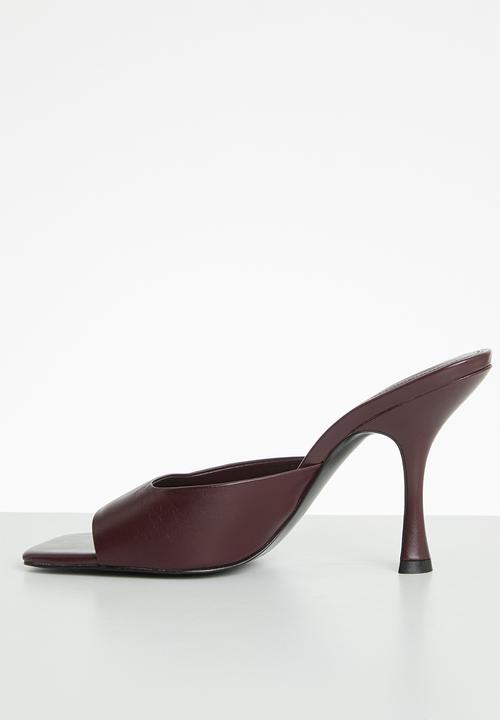 MANGO - Lute leather heel - dark red