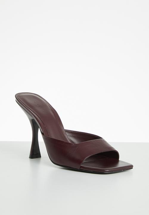 MANGO - Lute leather heel - dark red