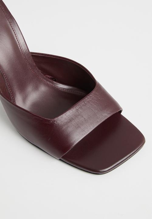 MANGO - Lute leather heel - dark red