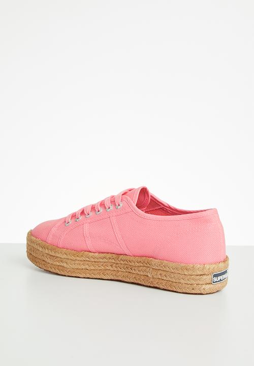 SUPERGA - 2730 Rope mid platform - pink geranium