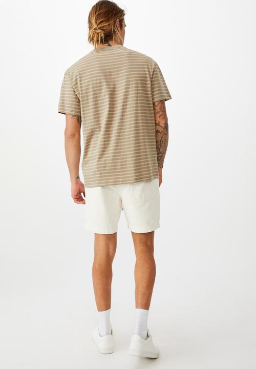 Cotton On - Dylan tee - moss stone bush stripe