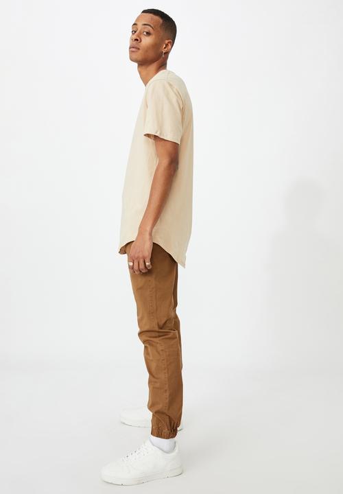 Cotton On - Drake cuffed pant - washed biscuit