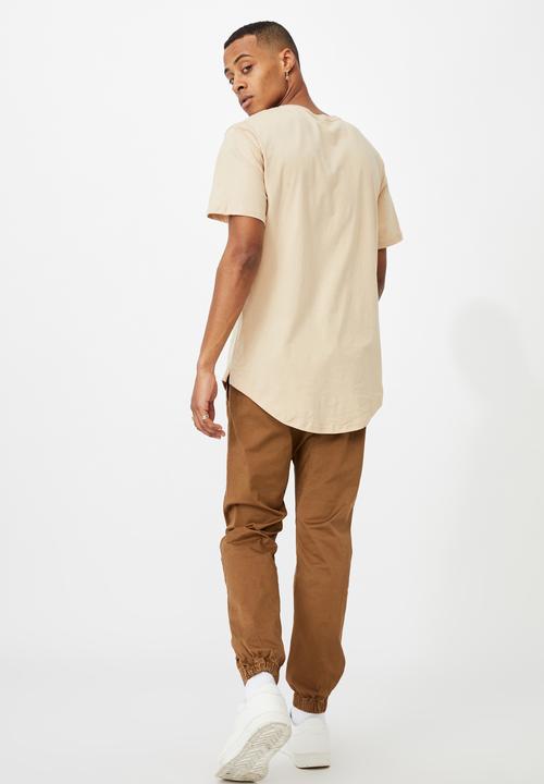 Cotton On - Drake cuffed pant - washed biscuit