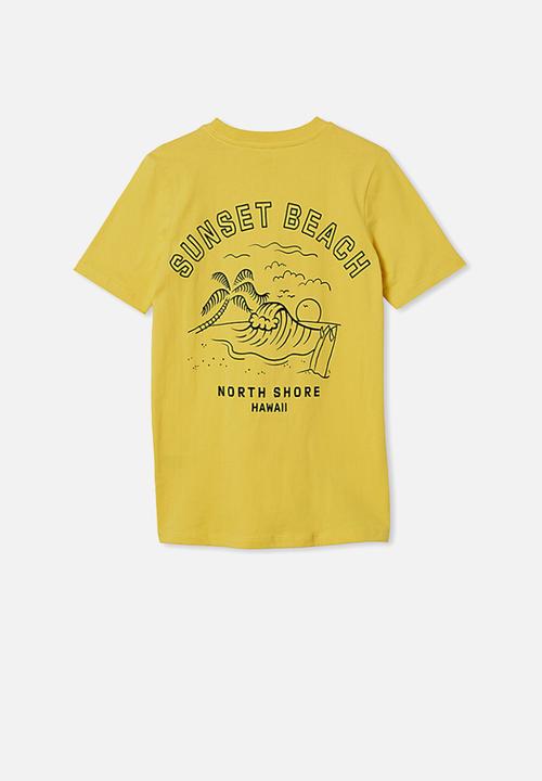 Free by Cotton On - Free boys skater short sleeve tee - sunshine yellow