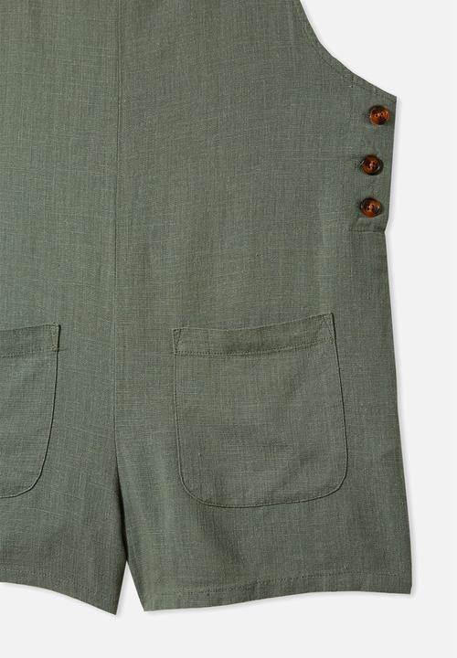 Free by Cotton On - Ava overall - swag green