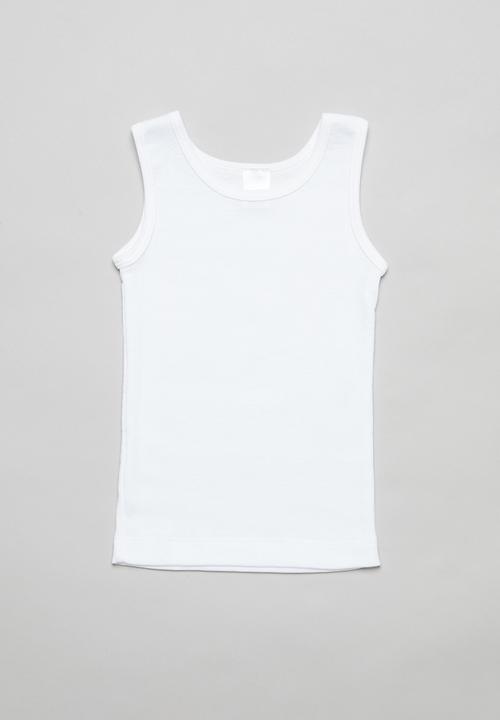 Pop Candy - 3 Pack sleeveless vests - white