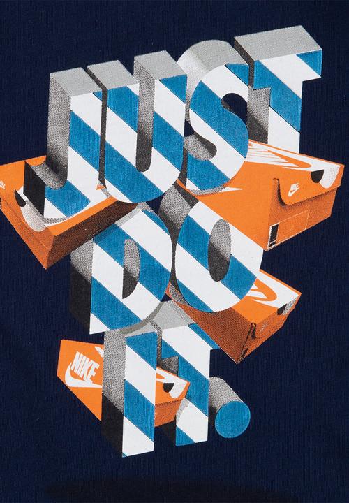 Nike - Nike boys jdi shoebox shorts sleeve tee - midnight navy